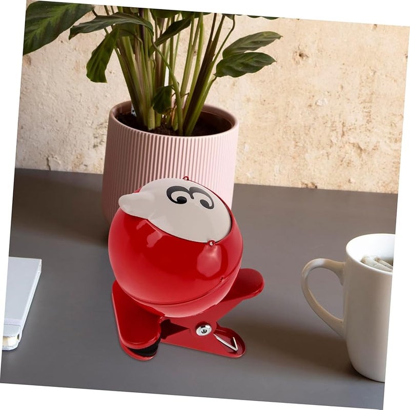 Vintage Metal Windproof Ashtray With Lid And Clamp For Home Office Outdoor - Image 4